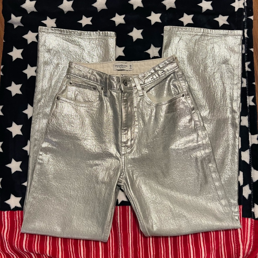 Abercrombie & Fitch Silver High Rise Jeans